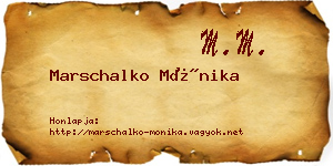 Marschalko Mónika névjegykártya